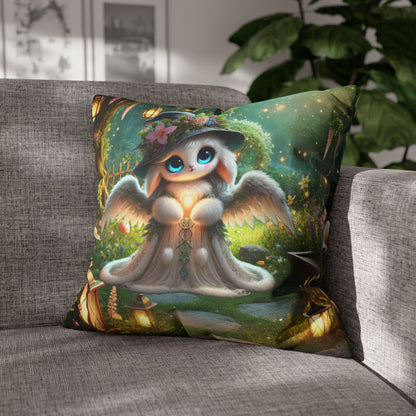 Spun Polyester Square Pillowcase Anna the Mother Fairyland Guardian