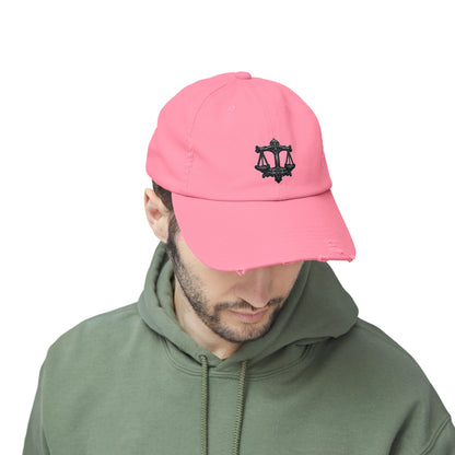 LIBRA Unisex Distressed Cap