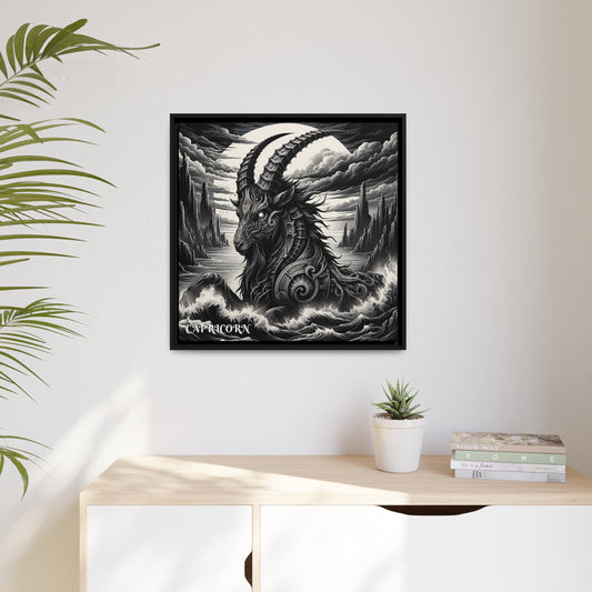 CAPRICORN Matte Canvas, Black Frame
