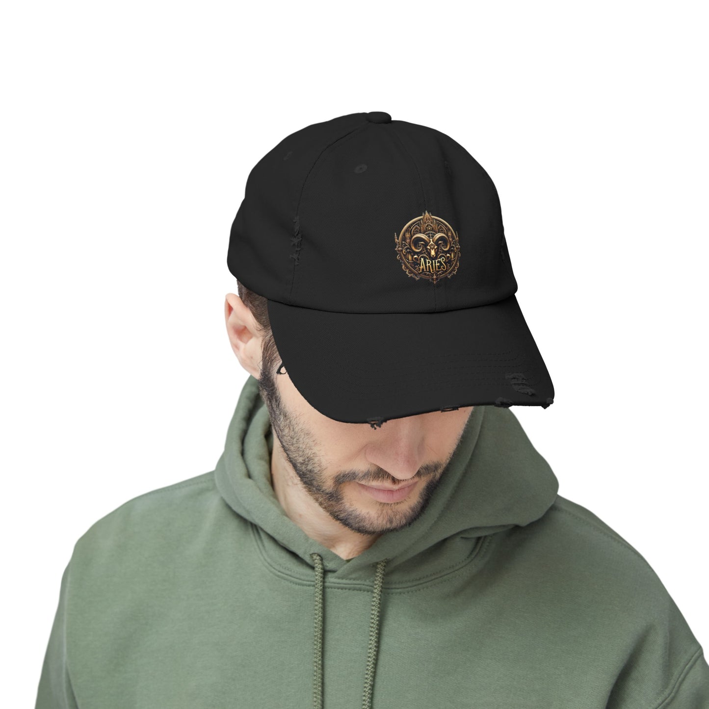ARIES Unisex Distressed Cap