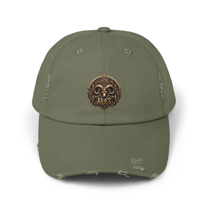 ARIES Unisex Distressed Cap