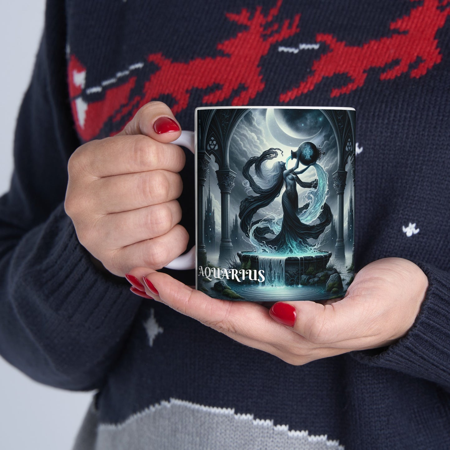AQUARIUS GOTHIC Ceramic Mug, (11oz, 15oz)