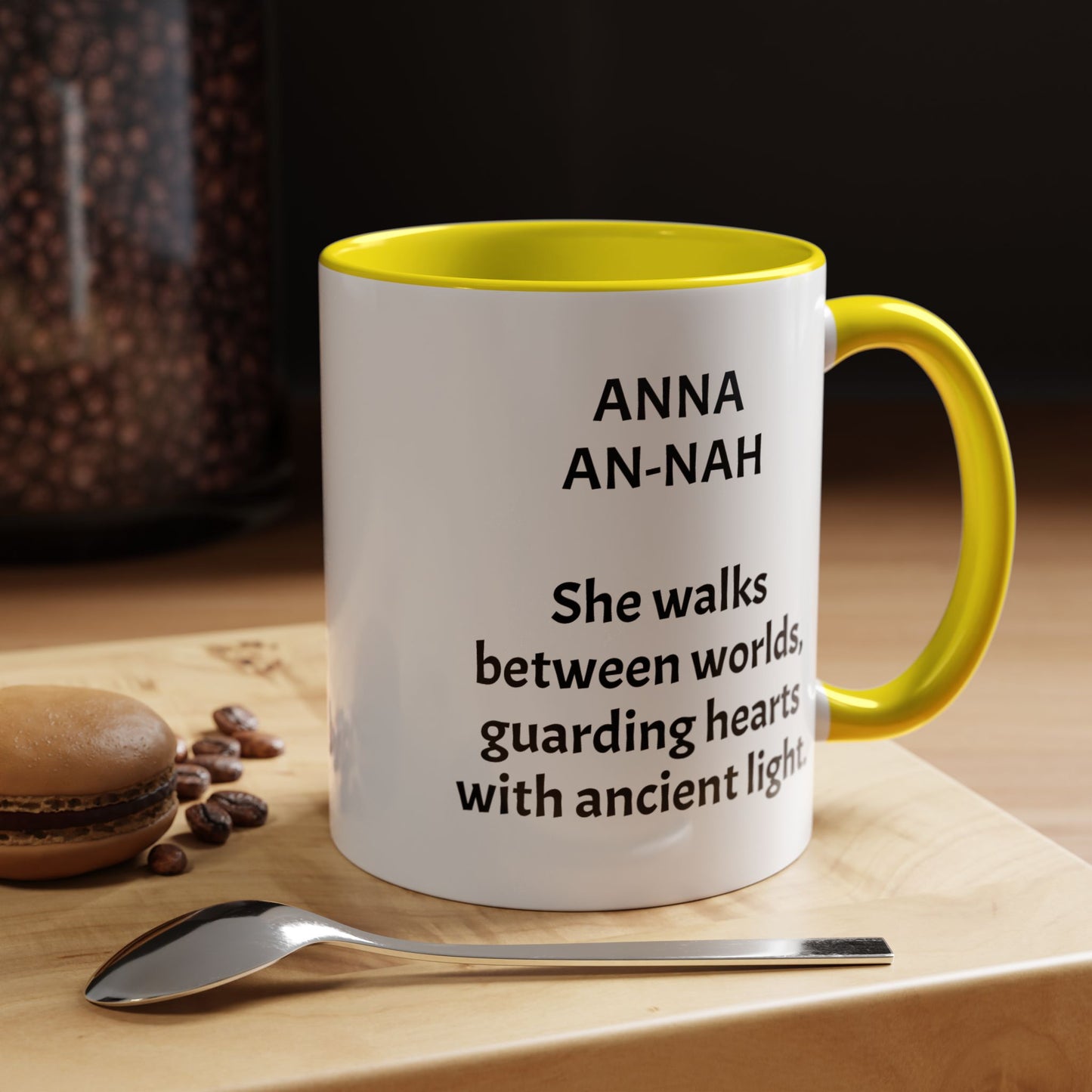 Mystical ANNA Name Mug – Witchy Quote Mugs – “She Walks Between Worlds” & “The Friend Who Stays”