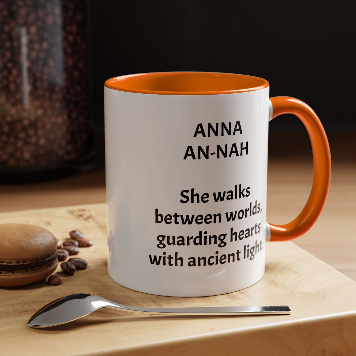 Mystical ANNA Name Mug – Witchy Quote Mugs – “She Walks Between Worlds” & “The Friend Who Stays”
