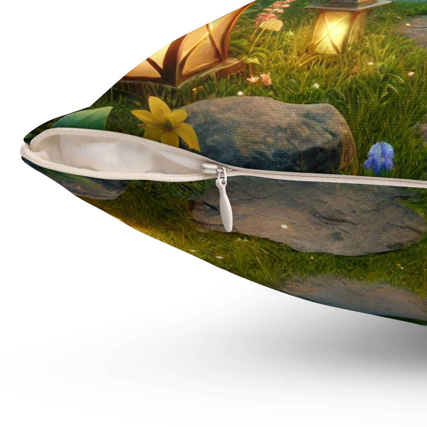 Spun Polyester Square Pillow - Anna the Mother Fairyland Guardian