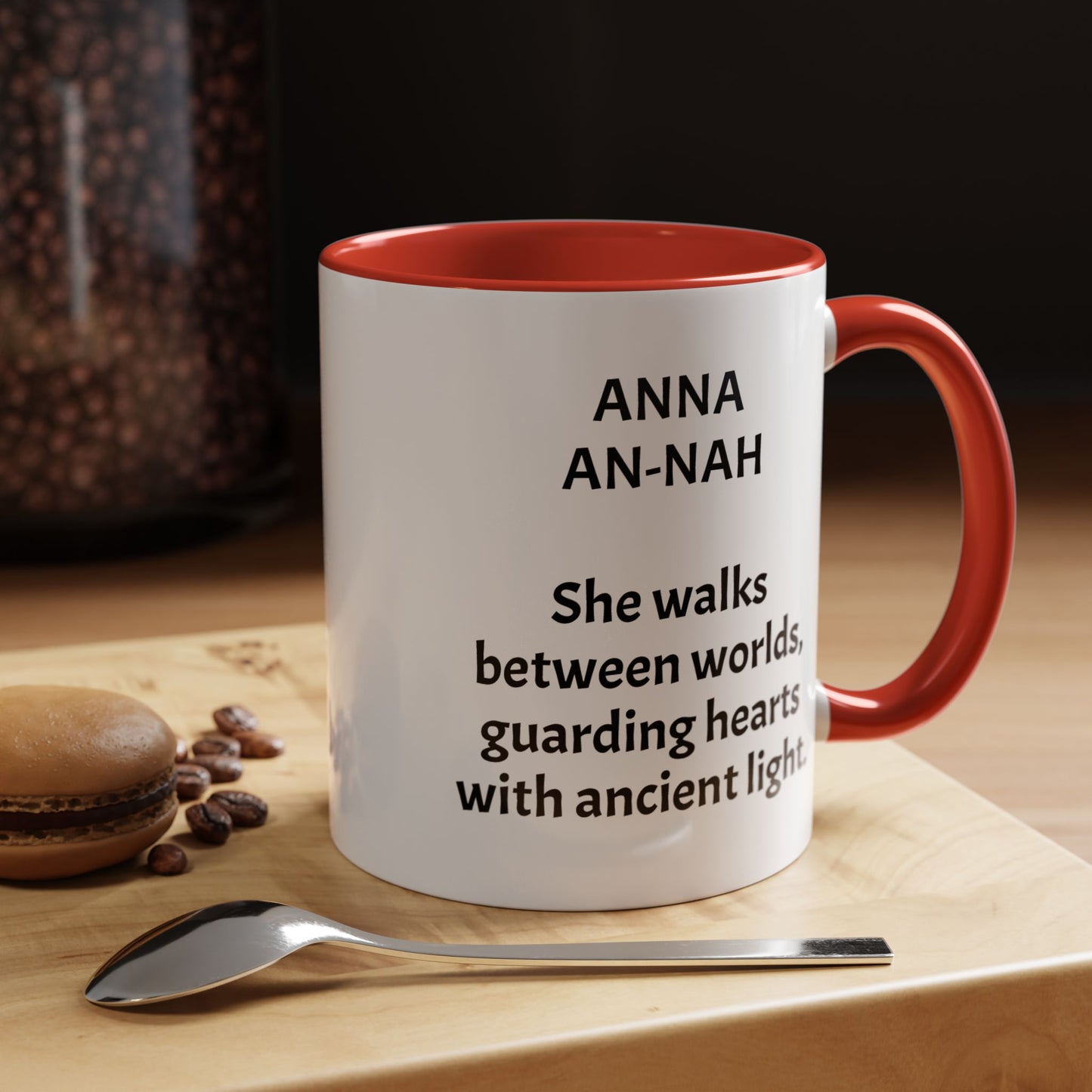 Mystical ANNA Name Mug – Witchy Quote Mugs – “She Walks Between Worlds” & “The Friend Who Stays”