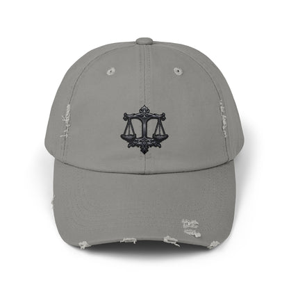 LIBRA Unisex Distressed Cap