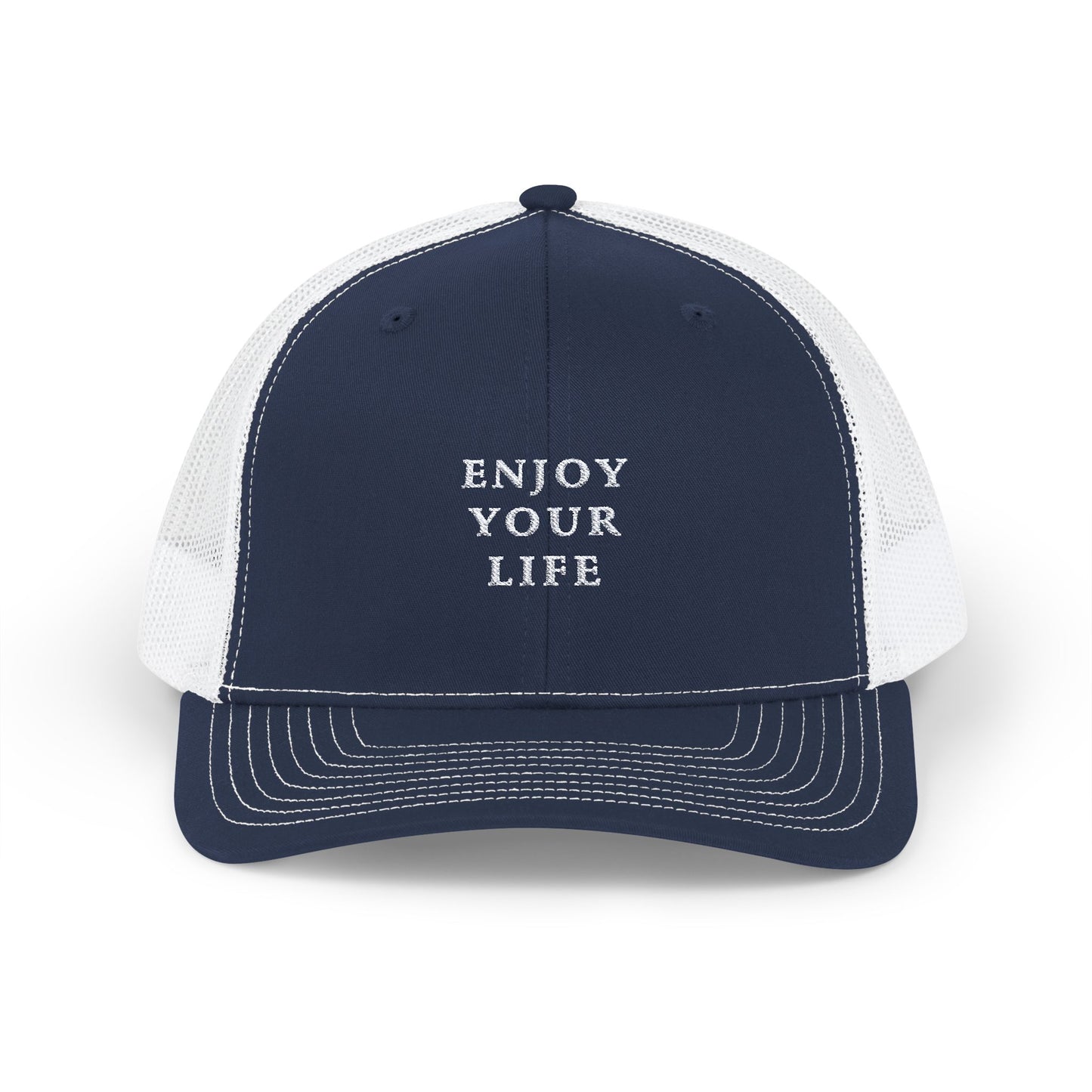 Snapback Trucker Cap Enjoy Your Life white