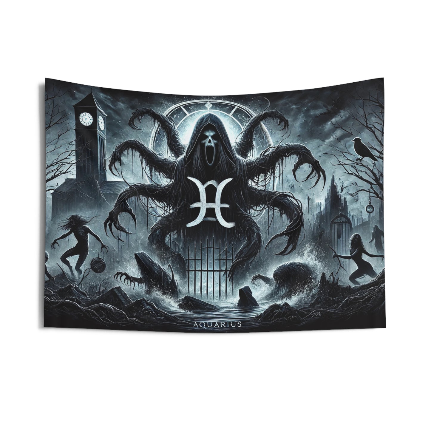 Happy Halloween Indoor Wall Tapestries - Aquarius