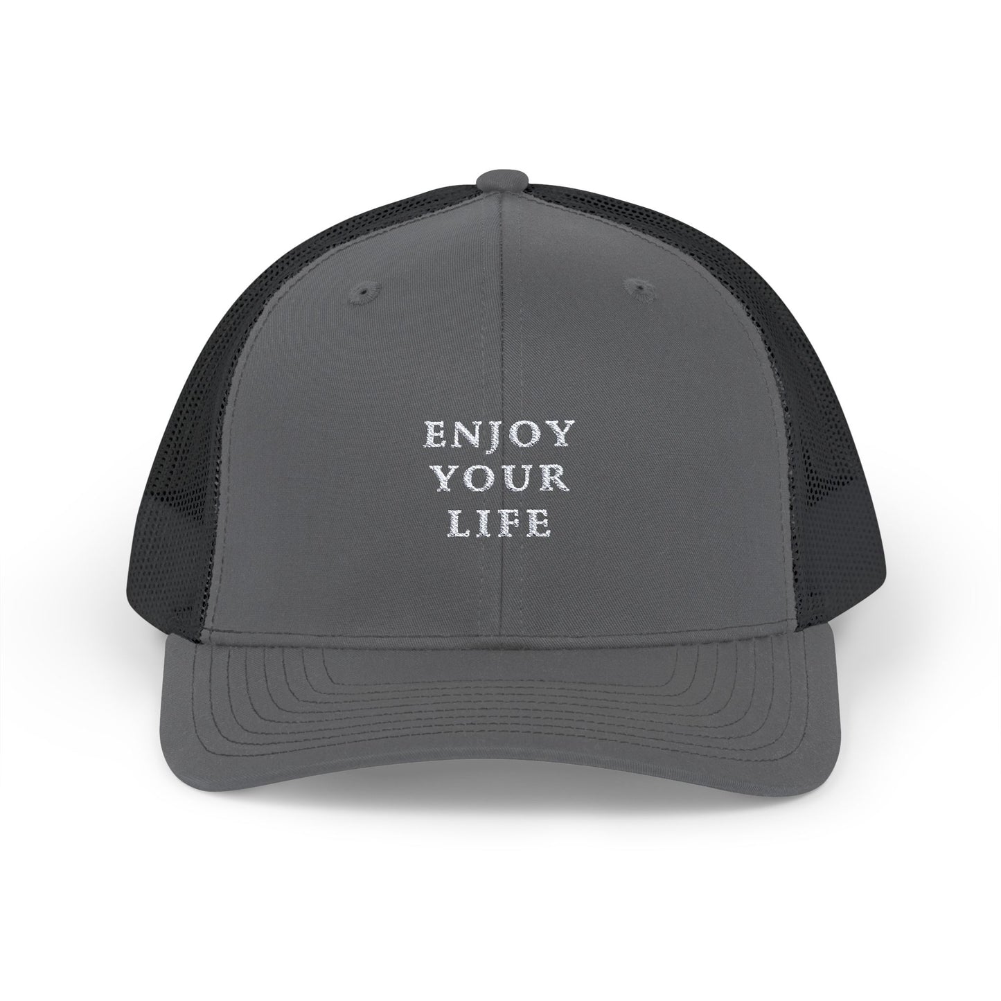Snapback Trucker Cap Enjoy Your Life white