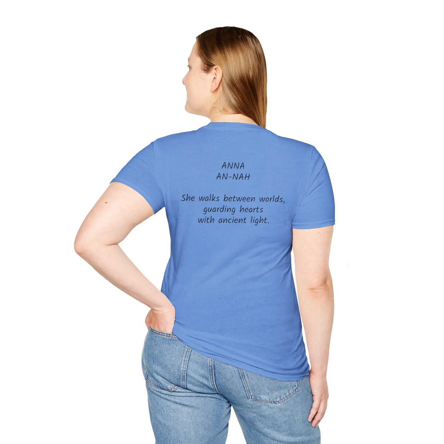 Mystical ANNA Name T-Shirt – Guardian of Light Edition. Spiritual Quote T-Shirt, Gift for Her, Affirmation Clothing, Unique Graphic Tee, Inspirational Apparel, Casual Style