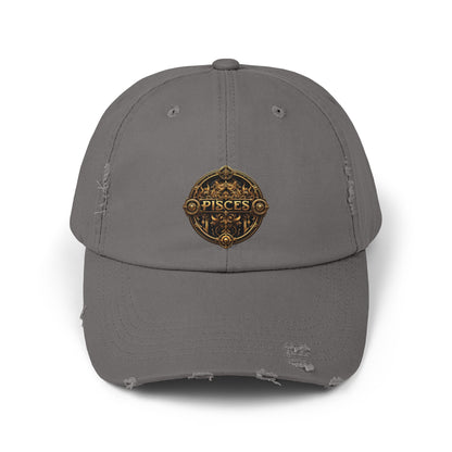 PISCES Unisex Distressed Cap