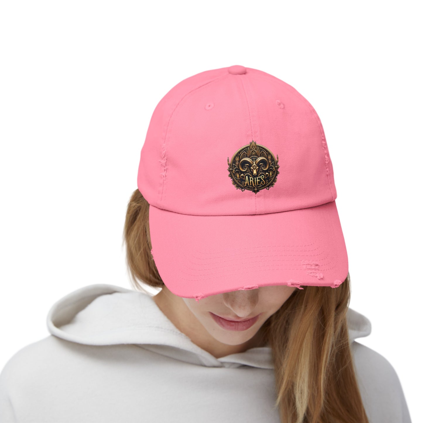 ARIES Unisex Distressed Cap