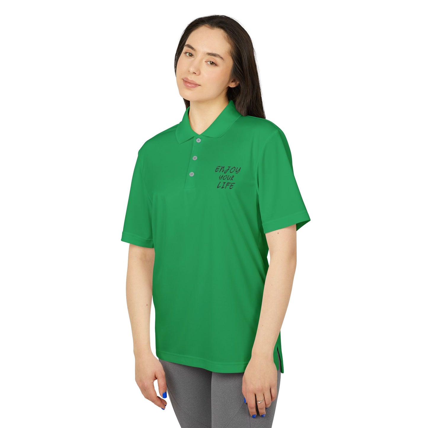 adidas Unisex Performance Polo ENJOY YOUR LIFE