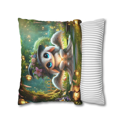 Spun Polyester Square Pillowcase Anna the Mother Fairyland Guardian