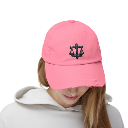 LIBRA Unisex Distressed Cap