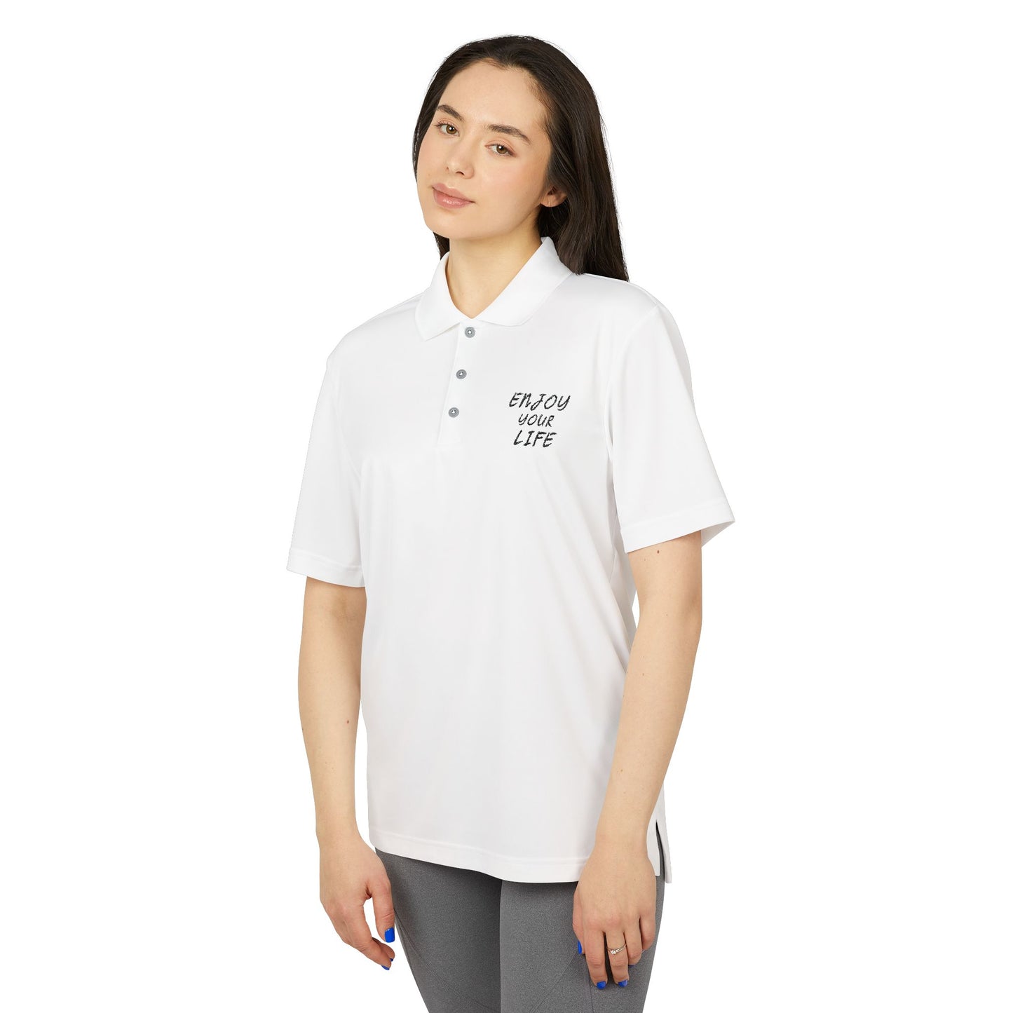adidas Unisex Performance Polo ENJOY YOUR LIFE