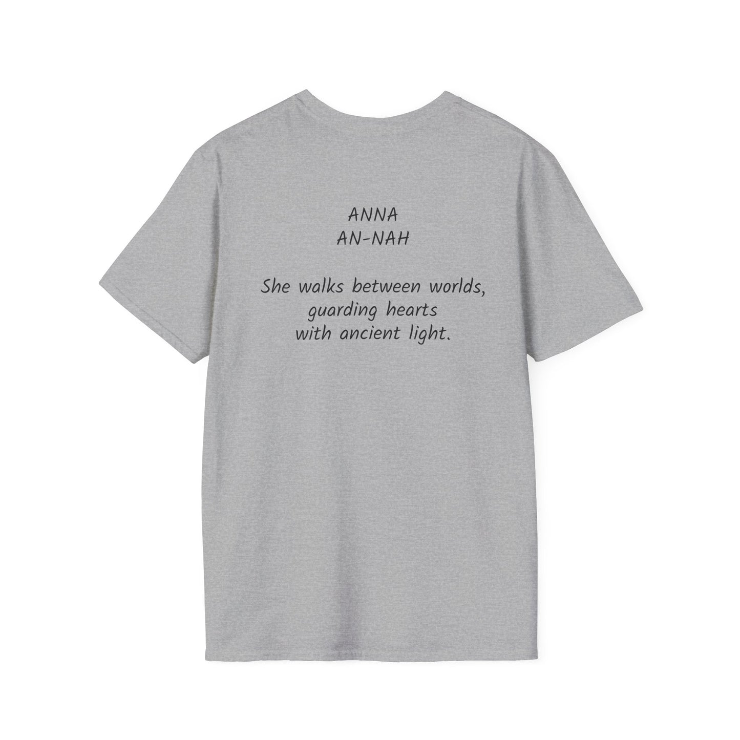 Mystical ANNA Name T-Shirt – Guardian of Light Edition. Spiritual Quote T-Shirt, Gift for Her, Affirmation Clothing, Unique Graphic Tee, Inspirational Apparel, Casual Style