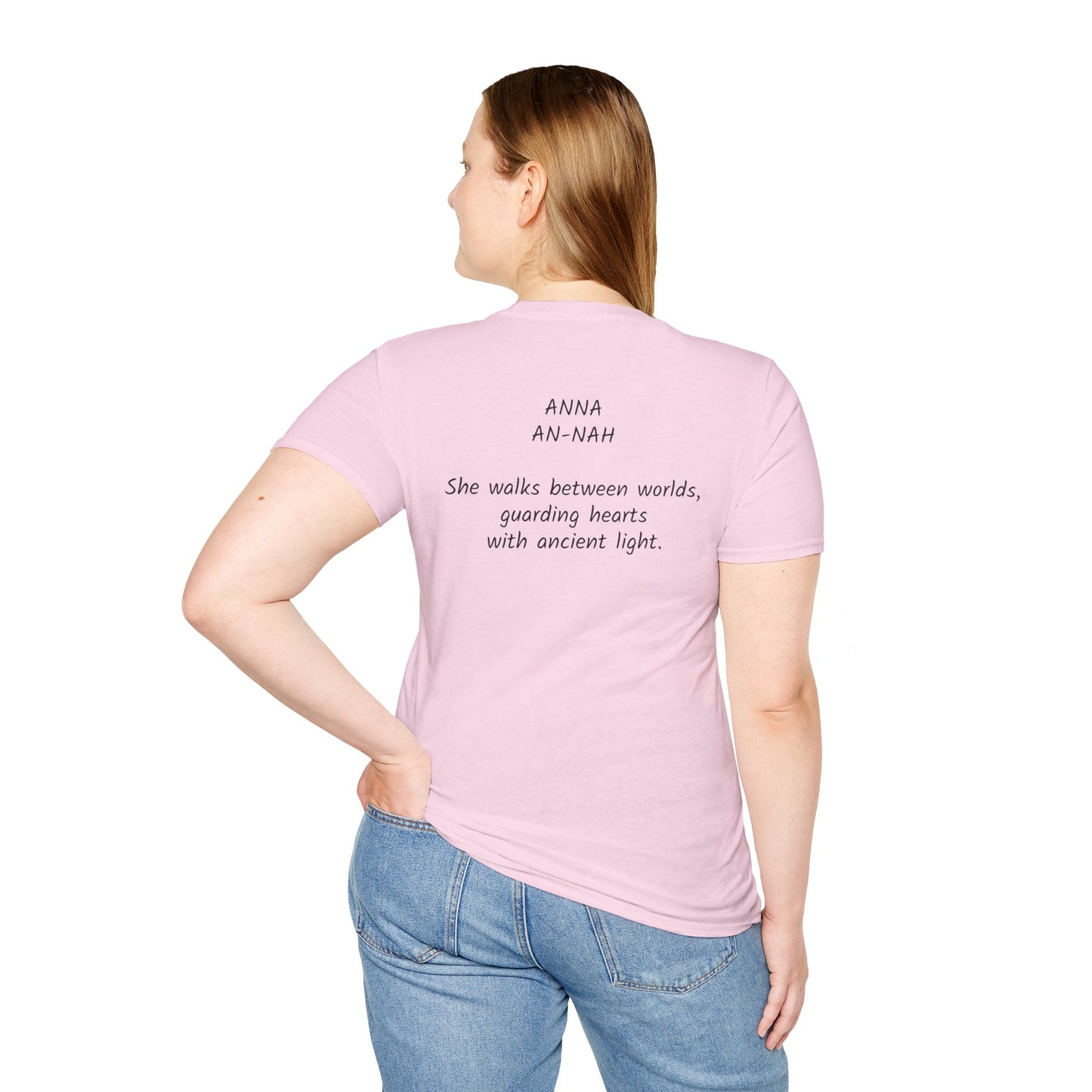 Mystical ANNA Name T-Shirt – Guardian of Light Edition. Spiritual Quote T-Shirt, Gift for Her, Affirmation Clothing, Unique Graphic Tee, Inspirational Apparel, Casual Style