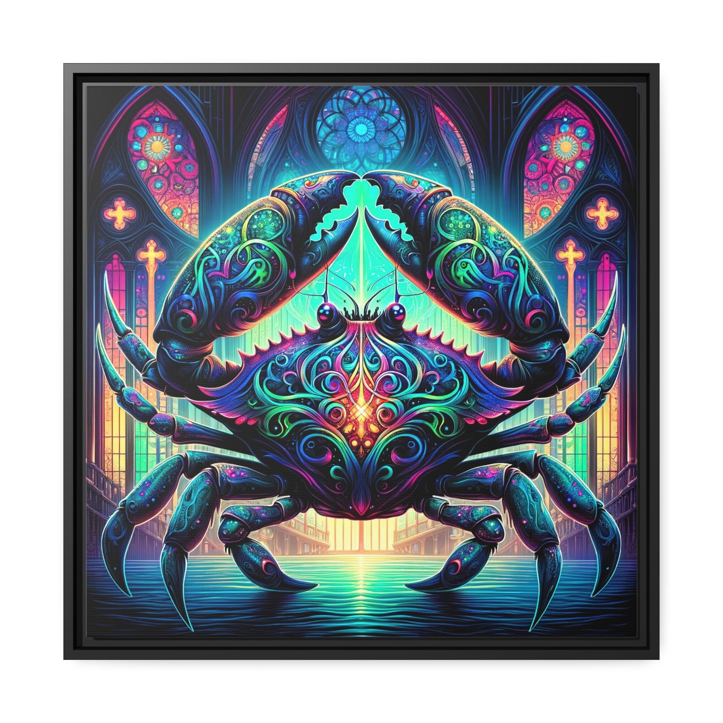 ZODIAC SIGN Matte Canvas, Black Frame