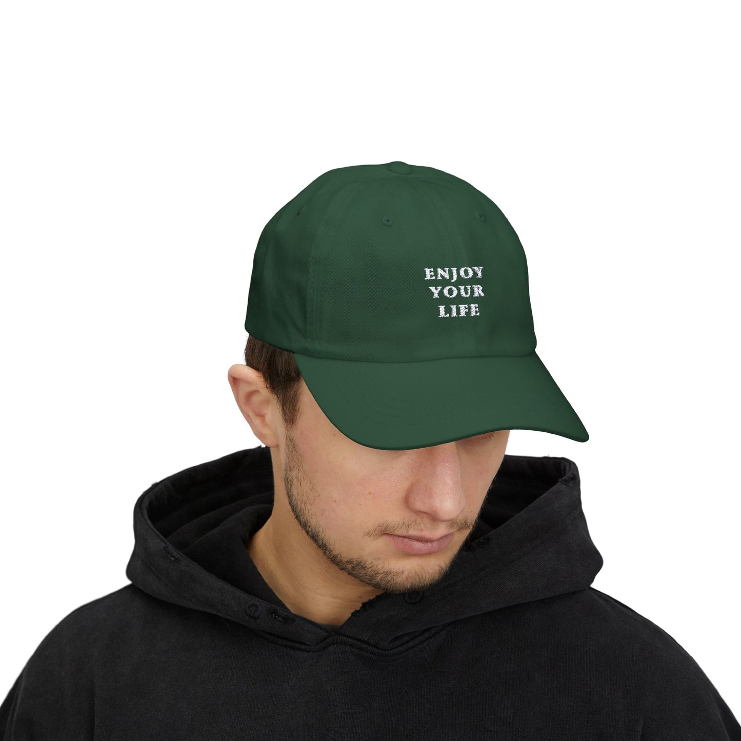 Classic Cap Enjoy Your Life White