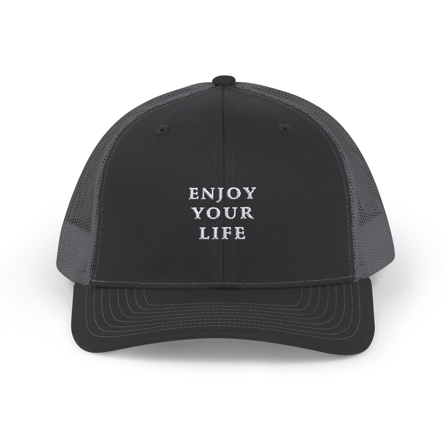 Snapback Trucker Cap Enjoy Your Life white