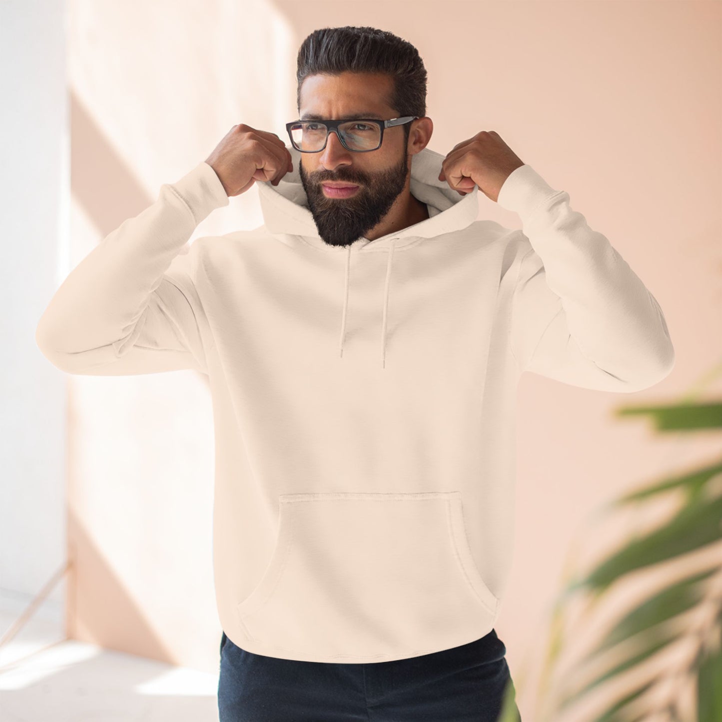 Three-Panel Fleece Hoodie Enjoy Your Life