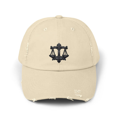 LIBRA Unisex Distressed Cap