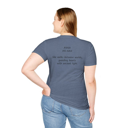 Mystical ANNA Name T-Shirt – Guardian of Light Edition. Spiritual Quote T-Shirt, Gift for Her, Affirmation Clothing, Unique Graphic Tee, Inspirational Apparel, Casual Style