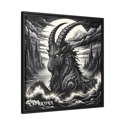 CAPRICORN Matte Canvas, Black Frame