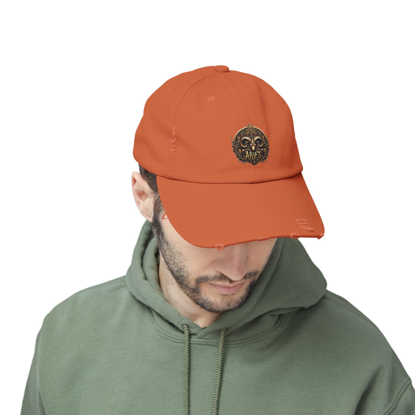 ARIES Unisex Distressed Cap