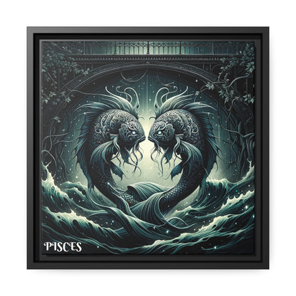 PISCES Matte Canvas, Black Frame
