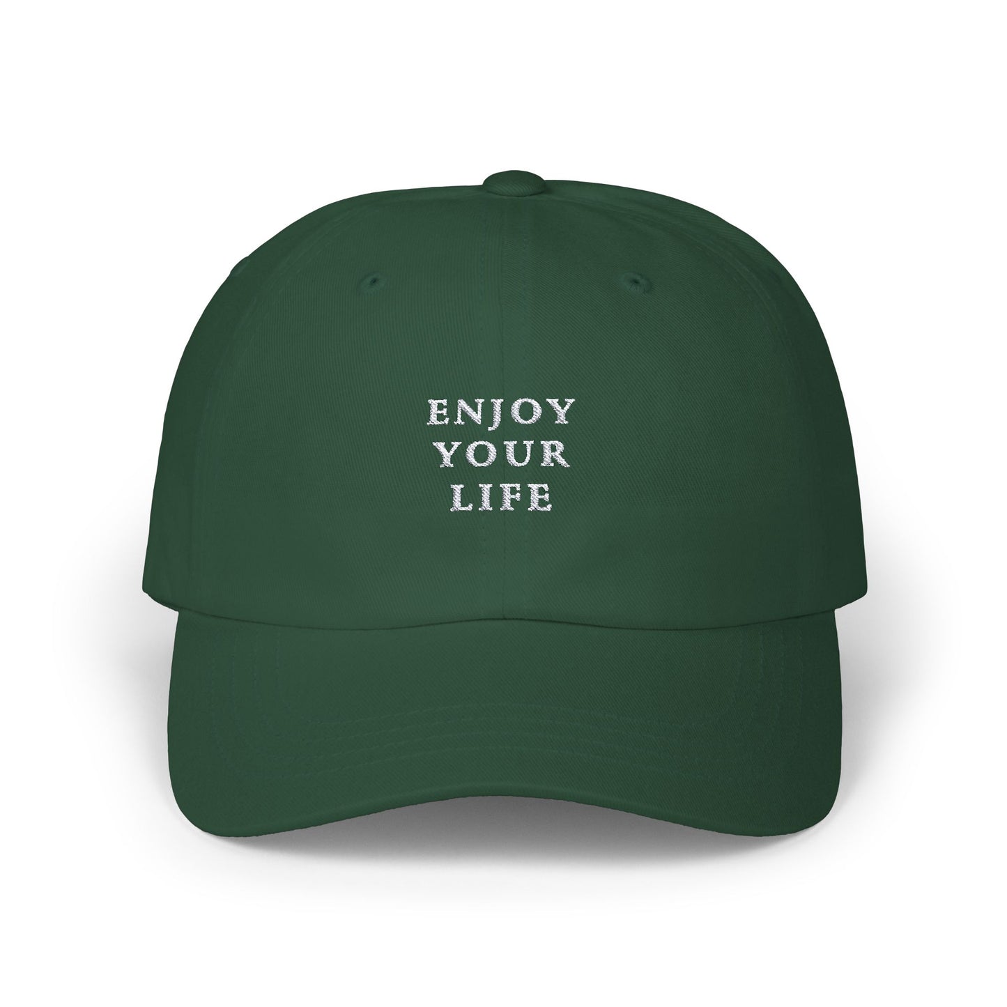 Classic Cap Enjoy Your Life White