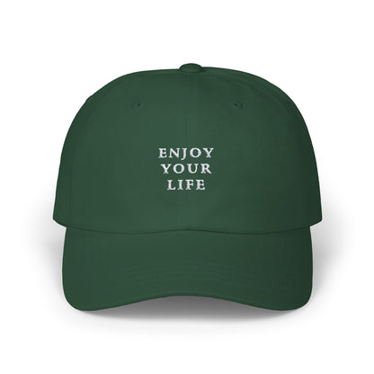 Classic Cap Enjoy Your Life White