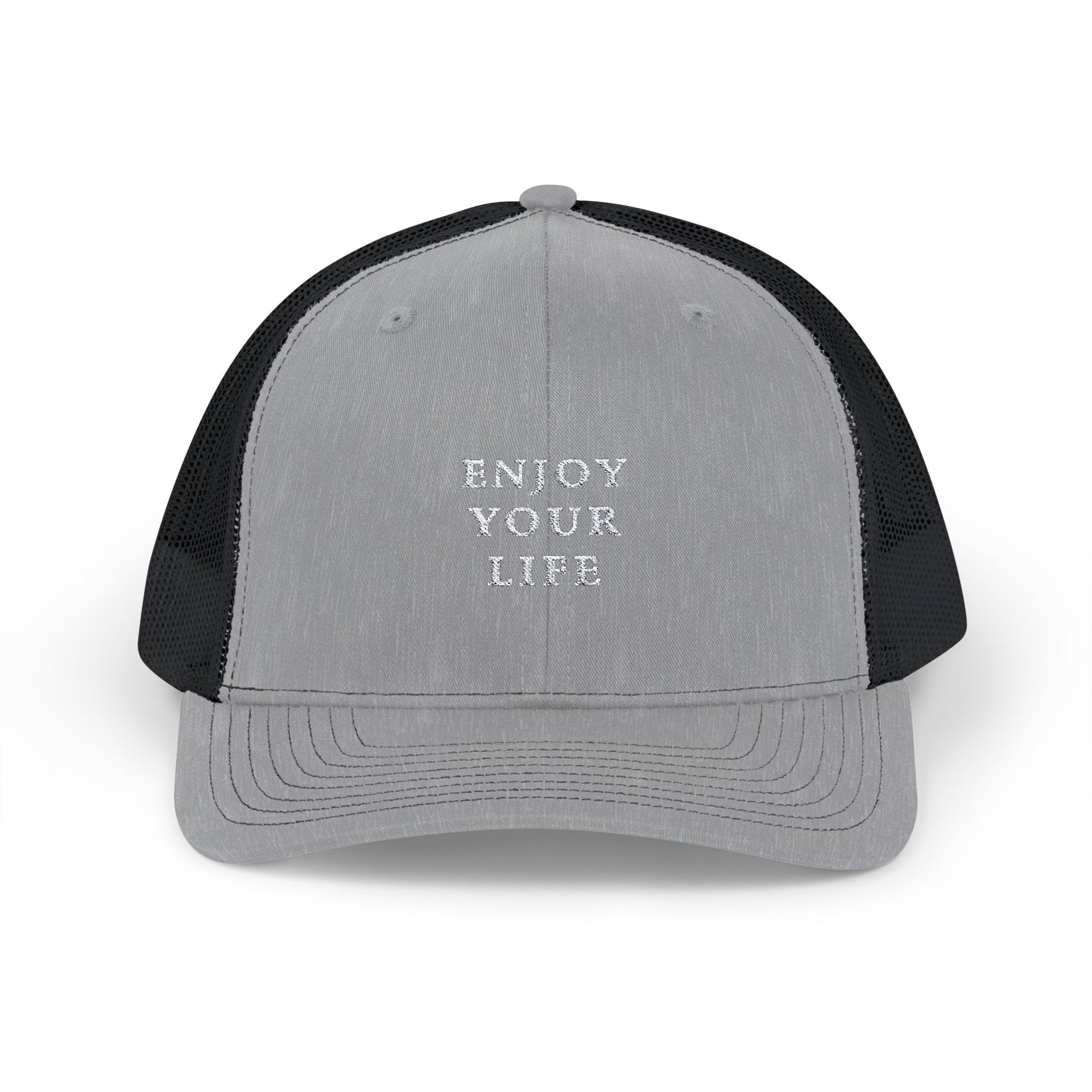 Snapback Trucker Cap Enjoy Your Life white