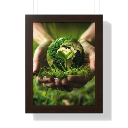 Earth Framed Vertical Poster