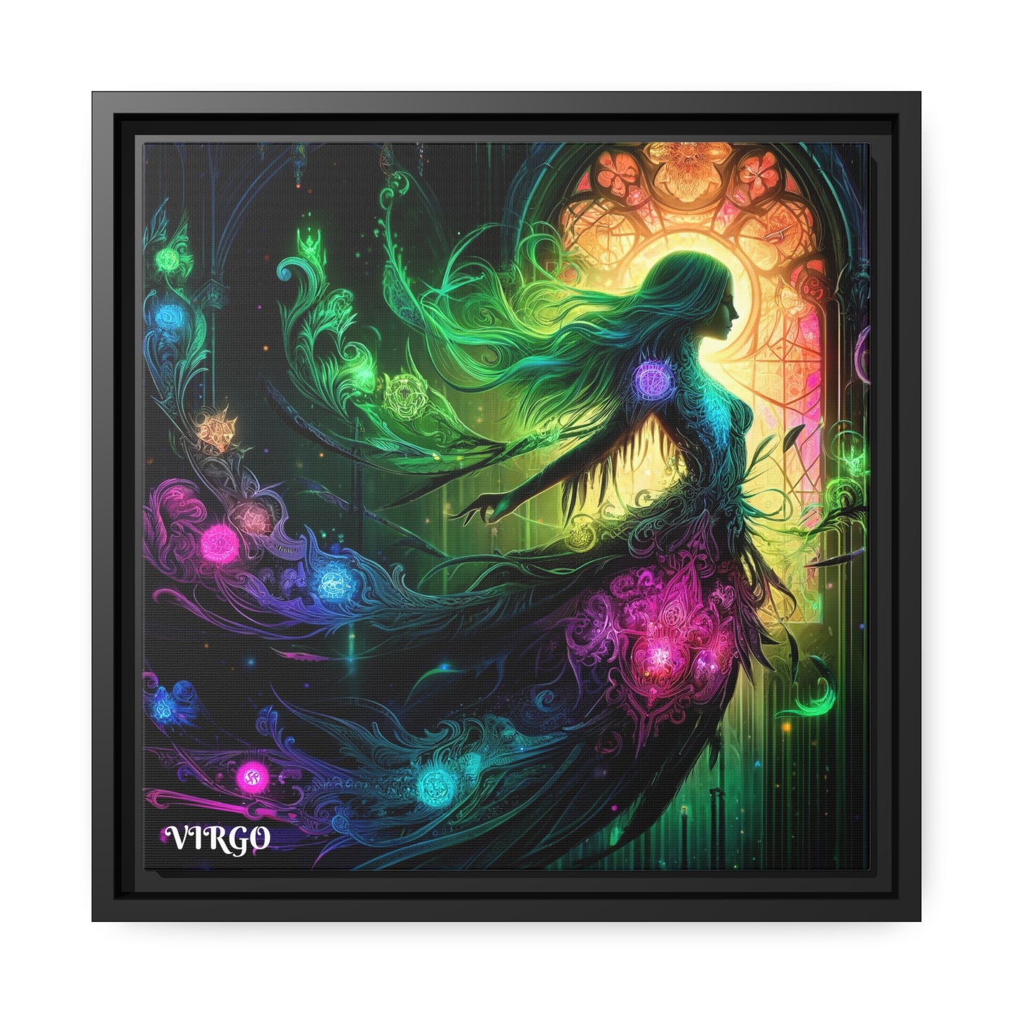 VIRGO Matte Canvas, Black Frame