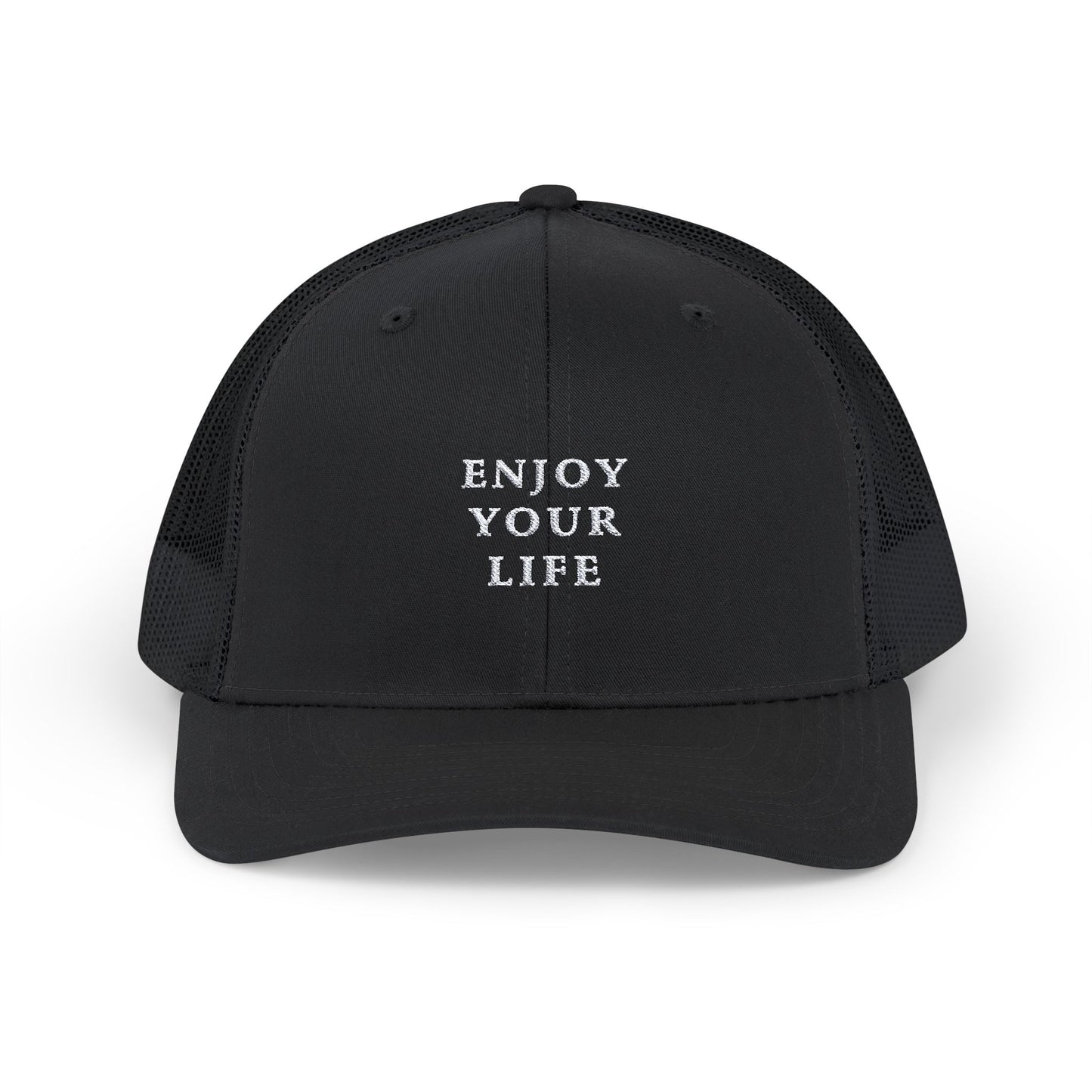 Snapback Trucker Cap Enjoy Your Life white