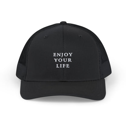 Snapback Trucker Cap Enjoy Your Life white