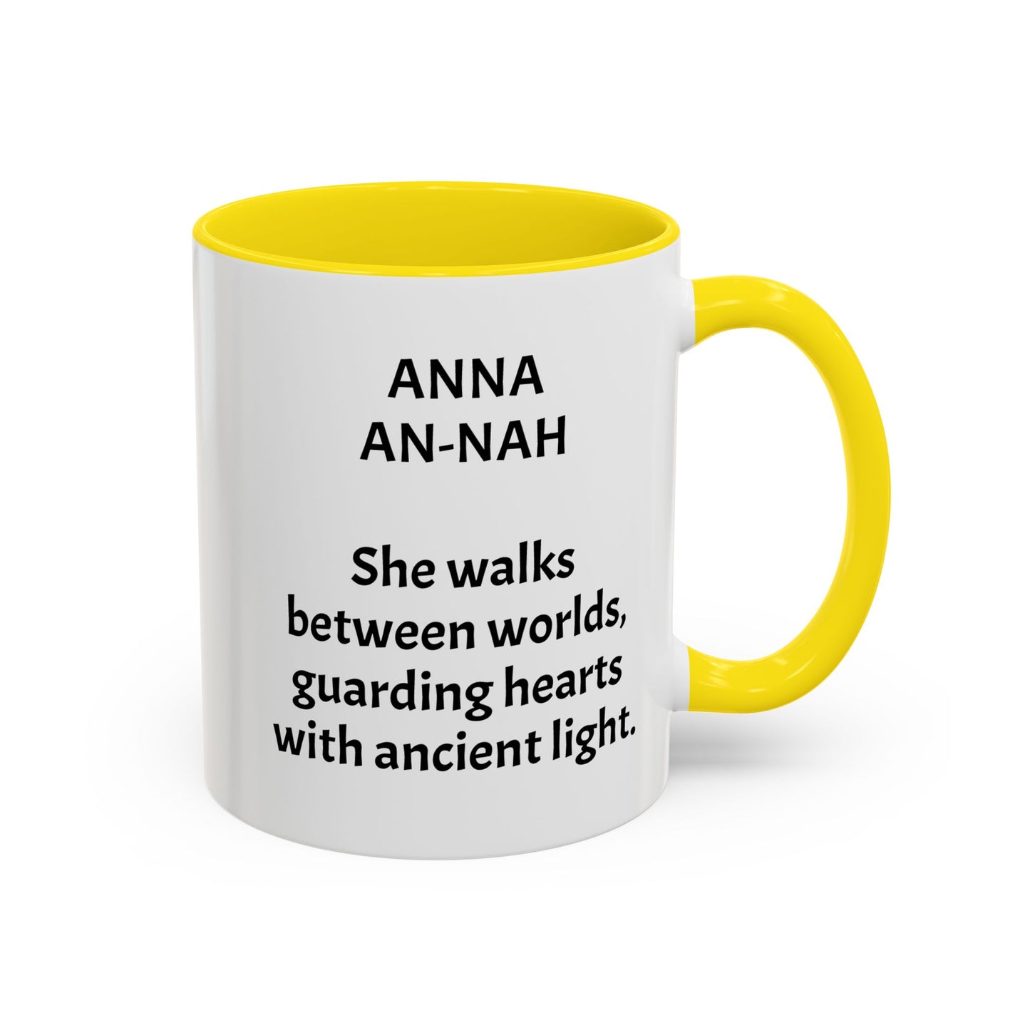 Mystical ANNA Name Mug – Witchy Quote Mugs – “She Walks Between Worlds” & “The Friend Who Stays”