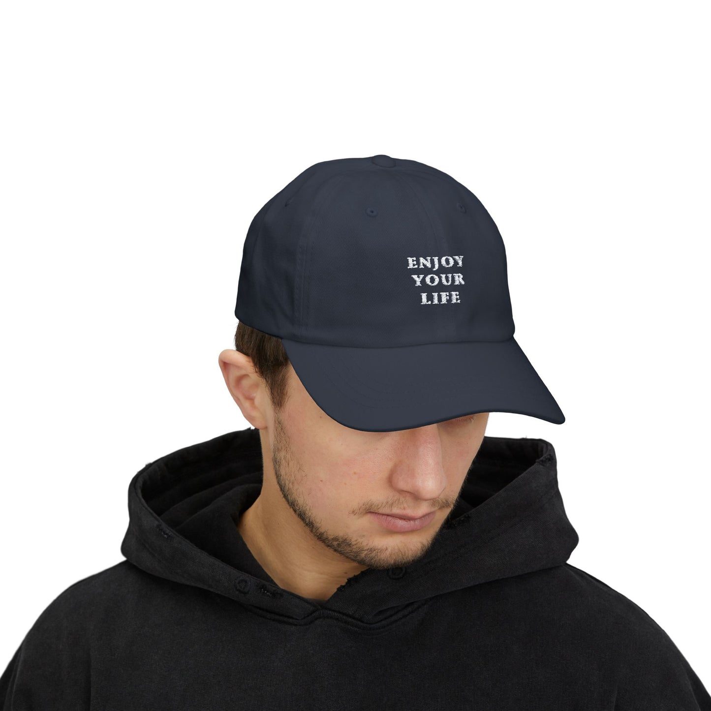 Classic Cap Enjoy Your Life White