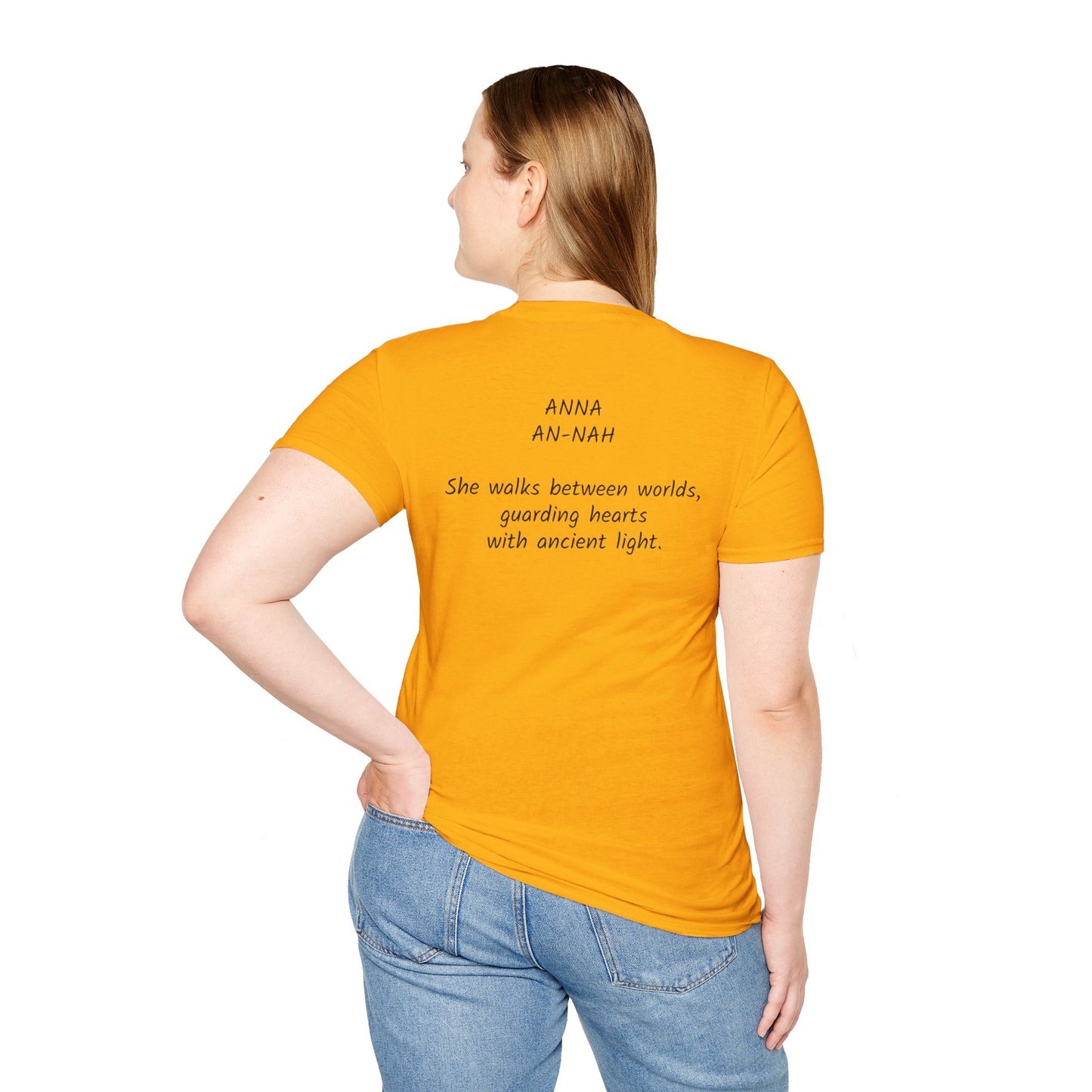 Mystical ANNA Name T-Shirt – Guardian of Light Edition. Spiritual Quote T-Shirt, Gift for Her, Affirmation Clothing, Unique Graphic Tee, Inspirational Apparel, Casual Style