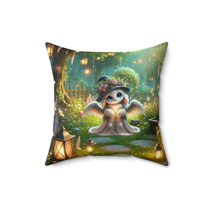 Spun Polyester Square Pillow - Anna the Mother Fairyland Guardian