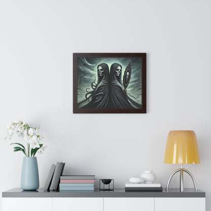Happy Halloween Framed Horizontal Poster Gemini