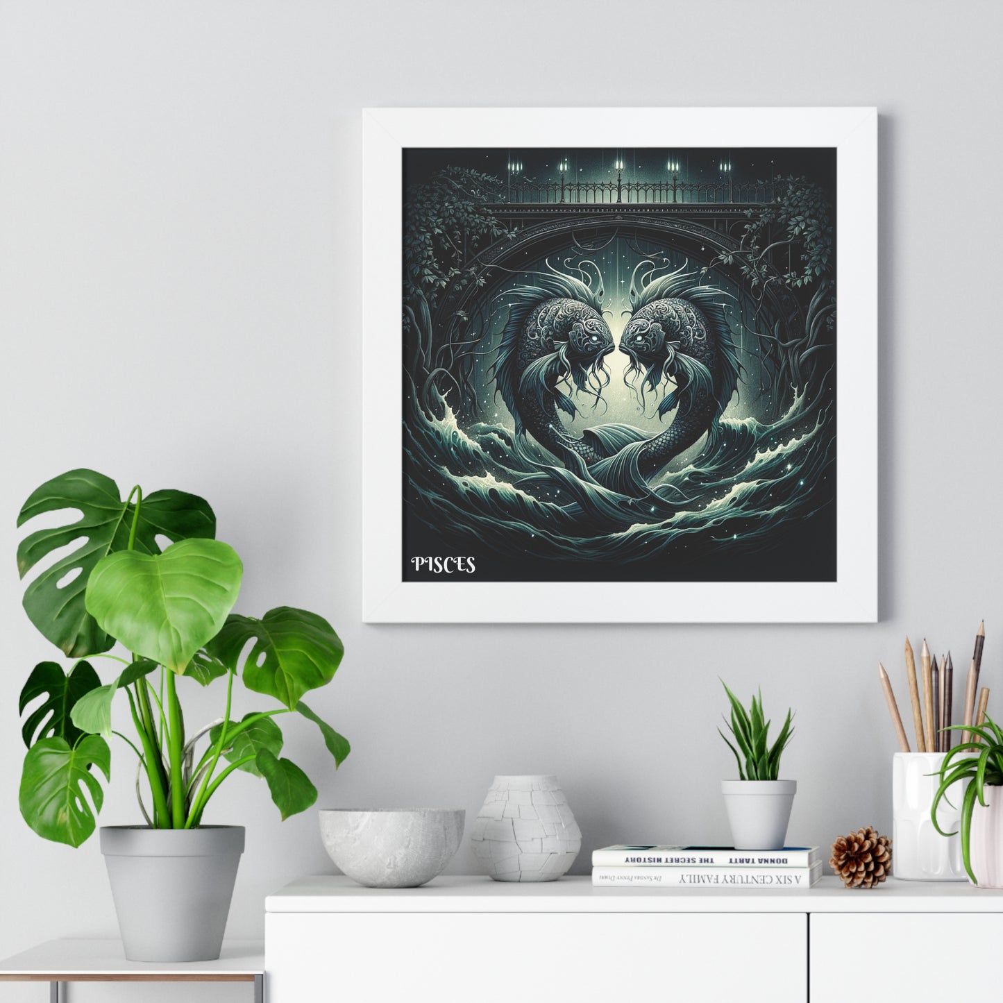 PISCES Framed Vertical Poster