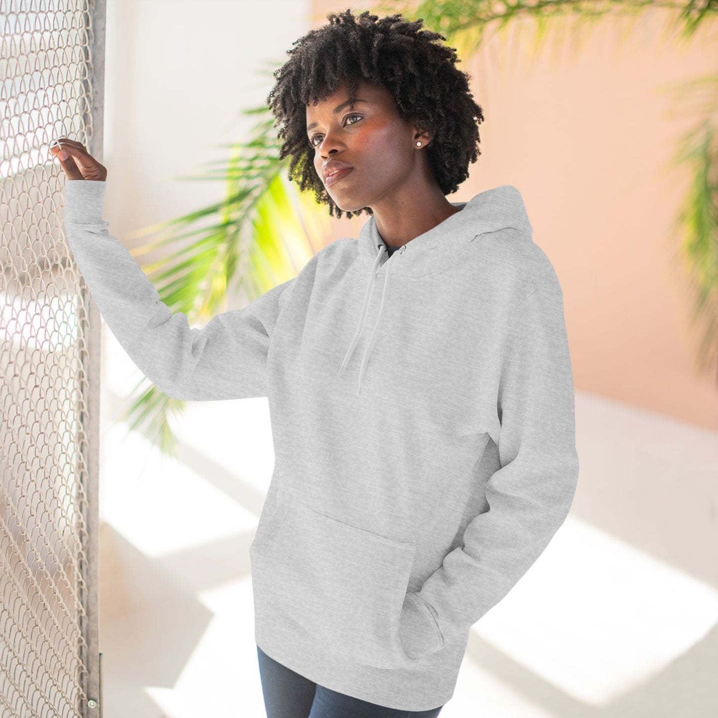 Three-Panel Fleece Hoodie Enjoy Your Life