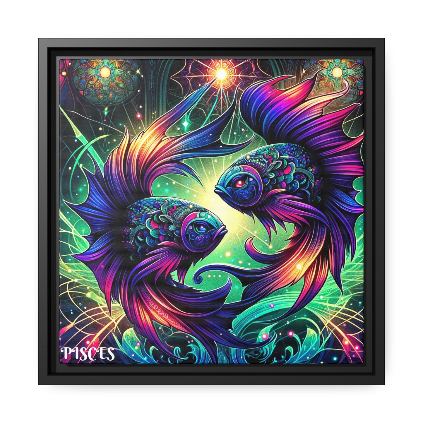 PISCES Matte Canvas, Black Frame