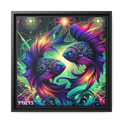 PISCES Matte Canvas, Black Frame