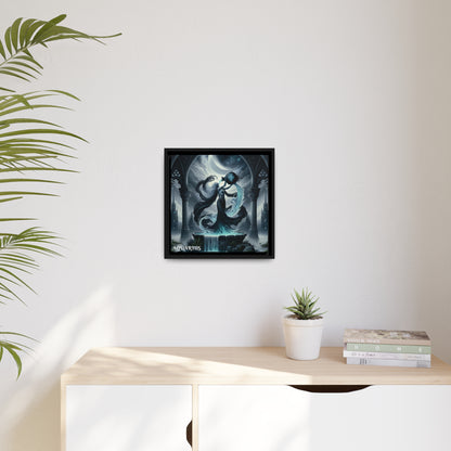AQUARIUS Matte Canvas, Black Frame