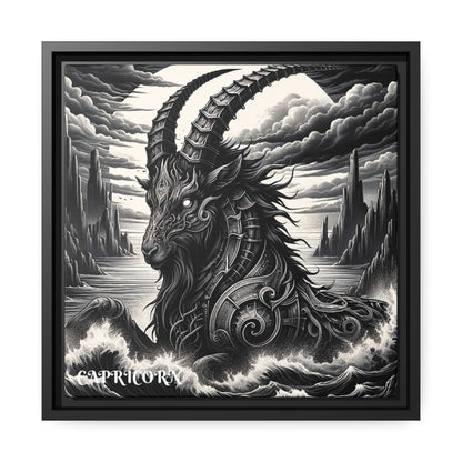 CAPRICORN Matte Canvas, Black Frame